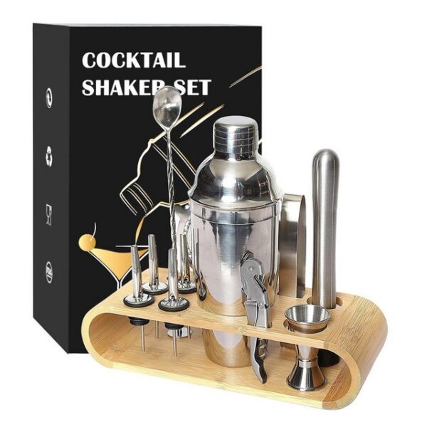 Faizee Möbel Cocktail Shaker Cocktail Shaker Set: 750 ml Edelstahl Martini Shaker 11 tlg