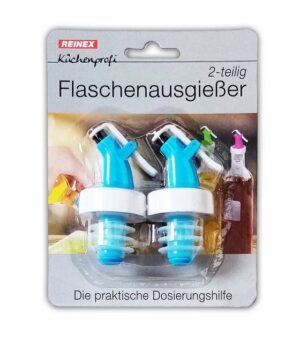 Reinex Flaschenausgießer 2X Flaschenausgießer mit Verschluss Wein Öl Spirituosen Flaschen Weinausgießer Ausgießer Schnaps Dosierer