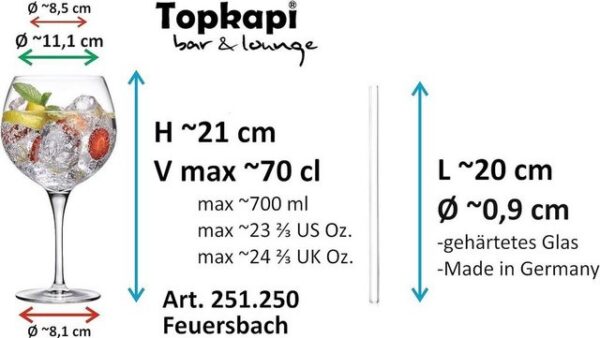 Topkapi elite Cocktailglas Topkapi elite Aperol Spritz Glas Feuersbach XL - 13-tlg