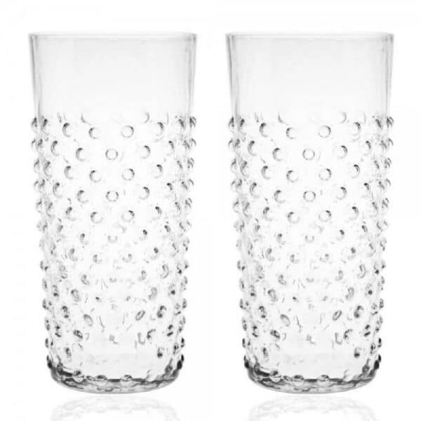 KLIMCHI Cocktailglas Studio Große Wassergläser Hobnail Crystal Transparent (2-teilig)