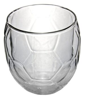 Feelino Cocktailglas Cocktailglas Trinkglas Fußball Thermoglas Doppelwandig Torjäger