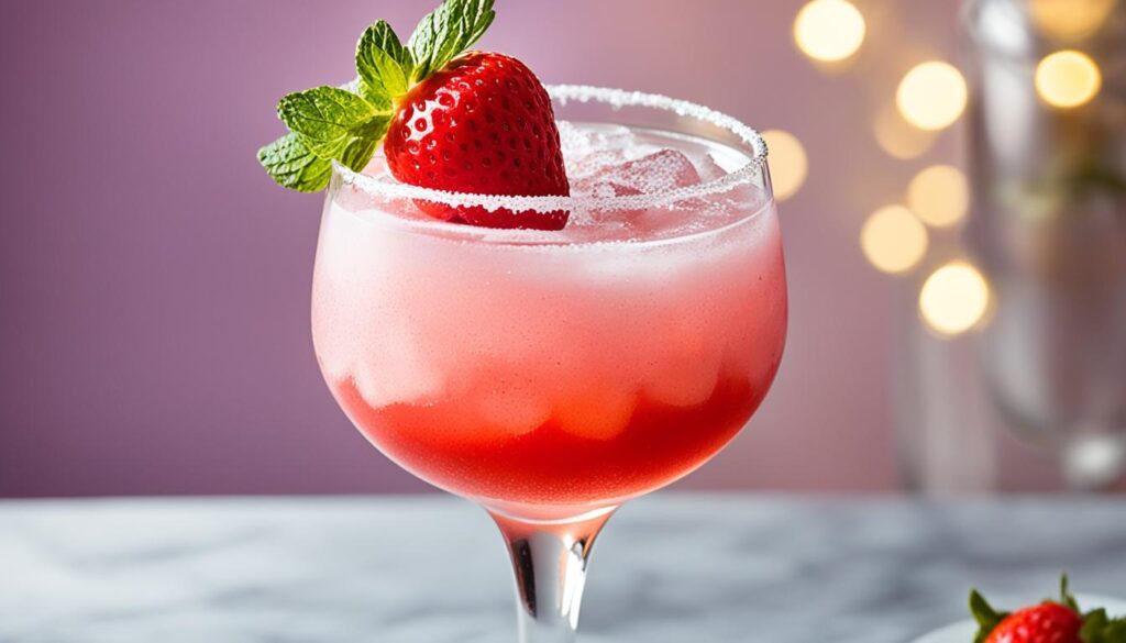 Erdbeer-Cocktail Garnierung