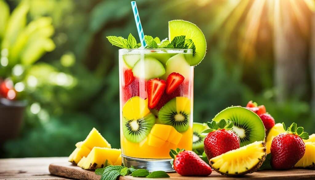 Sommerliche Cocktails mit Früchten