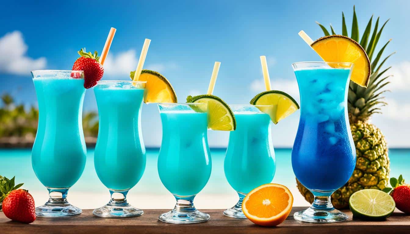 cocktail mit blue curacao